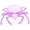 2Pcs Plastic Fruit Trays Violet Spider Shaped Dessert Plates 9