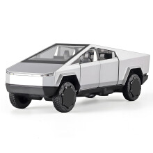 1/32 støpt Mars pickup-bilmodell, sinklegeringslekebil, med lyd og lys, med uttrekkbar bakside, for barn fra 3 år og oppover (grå)