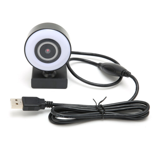 Adjustable Brightness Webcam With Fast And Accurate Autofocus Plug And Play Compatibility Full HD Resolution Compact Folding Design