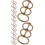 12Pcs Brown Alloy Segmented Binder Rings for Loose Leaf Notepads 4
