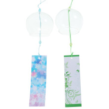Carillons éoliens japonais en verre borosilicate haute densité, décoration intérieure, lot de 2