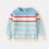 Mädchenpullover, hellblau gestreift, Baumwollstrick, Größe 9 Jahre 1