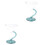 2 Pack Goblet Lovers Clear Drinking Glasses Cocktail Transparent Cup 3