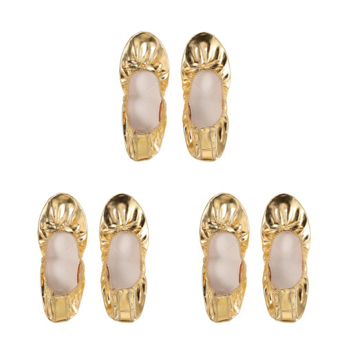 3Paires Ballet PU Chaussures Professionnelles Pour Danse 2