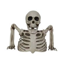 Décoration squelette demi-corps pour Halloween – Décoration gothique de bureau et d'intérieur/extérieur, compatible avec les thèmes d'Halloween