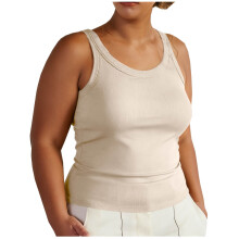 Plus Size Bordázott Tank Top Beépített Melltartóval Női,