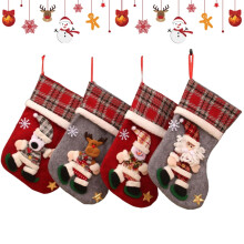 3D Sneeuwpop Rendier Kerstkousen Woondecoratie 4-pack