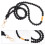 4Pcs Comfortable Black Silicone Phone Lanyards Beaded Anti-Lost Chains 11