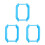 3Pcs Sky-Blue Watch Screen Protector Lightweight Protective Frame 9