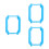 3Pcs Sky-Blue Watch Screen Protector Lightweight Protective Frame 10