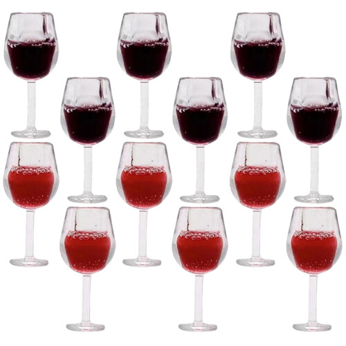 72Pcs Mini Wine Cups Model Resin Assorted Colors for Miniature Scenes 1