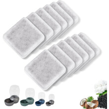 Charcoal Replacement Filters Compatible with Petmate Replendish Mason Gravity Waterers – 12-Pack