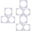 9Pcs Clear Acrylic Layer Cake Mold Square Cake Decorating Kit 7