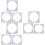 9Pcs Clear Acrylic Layer Cake Mold Square Cake Decorating Kit 8
