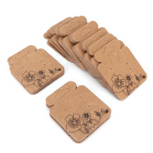 Premium Material Kraft Paper Tags Blank Earring Holder Cards Various Application Earring Display Cards High Quality Material Suitable Size Hanging