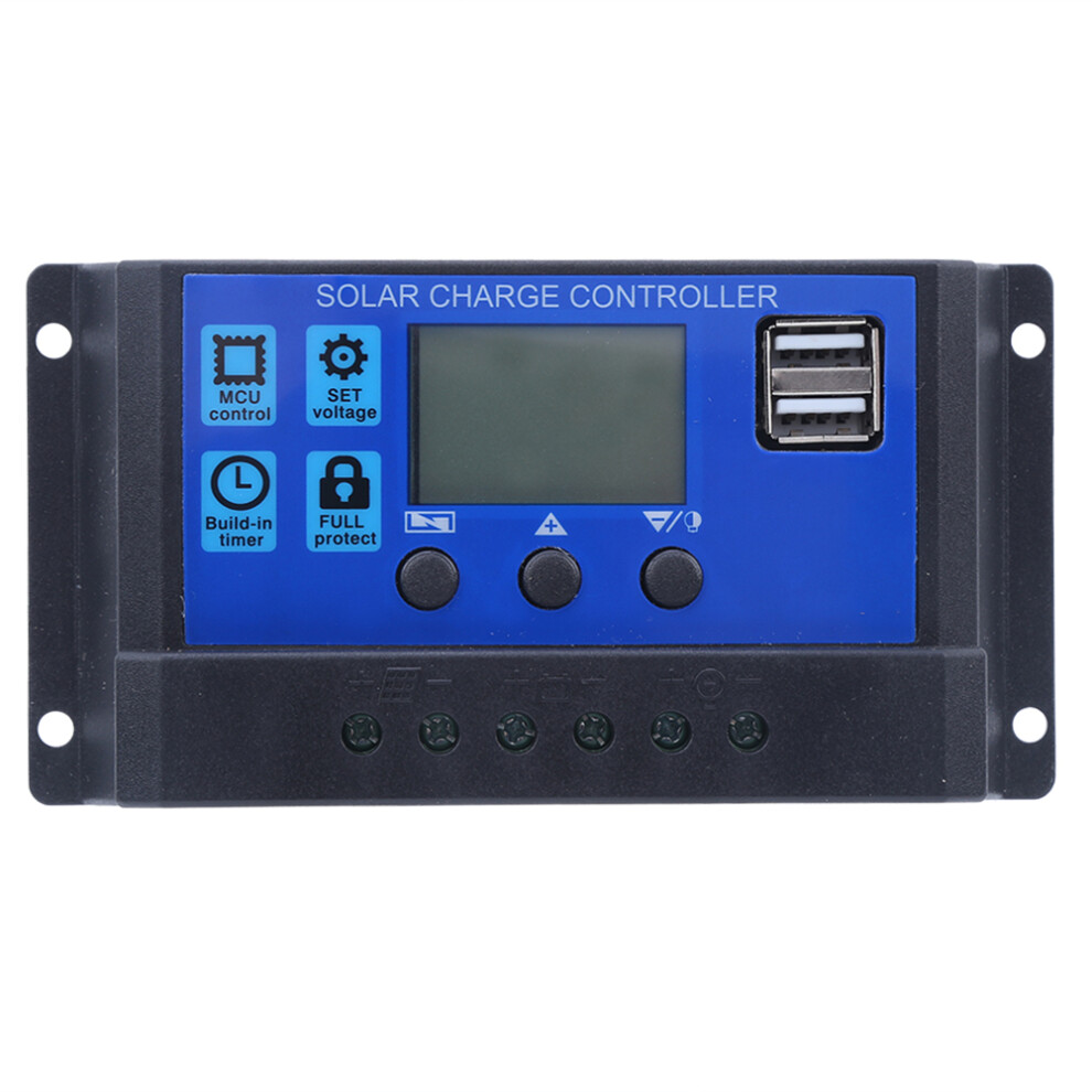 Dual USB Solar Charge Controller 20A LCD