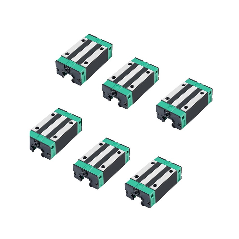 6Pcs Hgh20ca Linear Slider Bearing Hgh20ca Square Bearing Slider Block For Hgr20 High Assembly Cnc Linear Guide 4713387864832