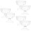 6Pcs Plastic Footed Ice Cream Bowls Clear Dessert Serving Cups 7