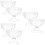 6Pcs Plastic Footed Ice Cream Bowls Clear Dessert Serving Cups 8