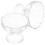 6Pcs Plastic Footed Ice Cream Bowls Clear Dessert Serving Cups 11
