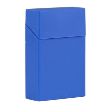 (Blue) Portable Multi-Color Plastic Cigarette Case, Ultra-Thin Anti-Collision Cigar Holder, Pocket Smoking Case Storage Container