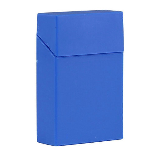 (Blue)Portable Multi-Color Plastic Cigarette Case, Ultra-Thin Anti-Collision Cigar Holder, Pocket Smoking Case Storage Container