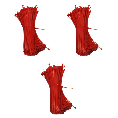 3000Pcs Red Cable Zip Ties Nylon Self-Locking Wire Ties for Garage Use 2