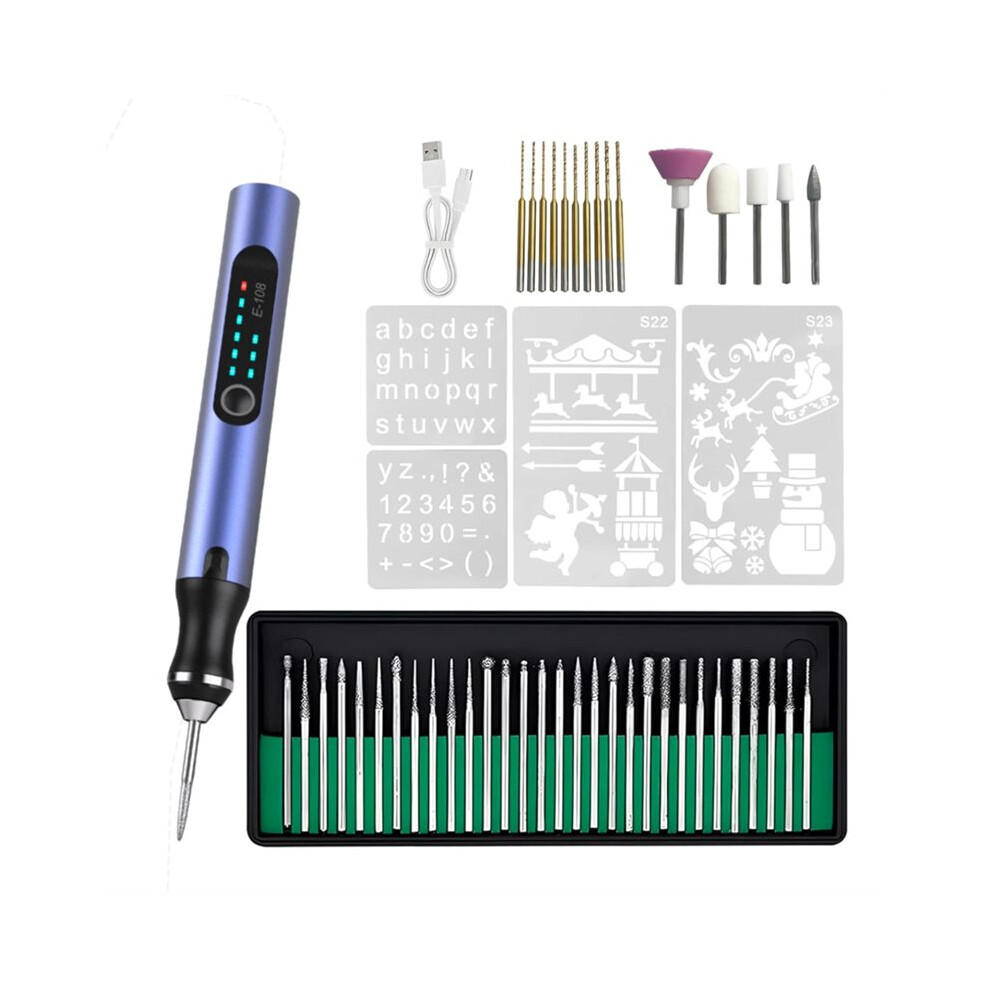 Electric Engraving Pen,Usb Rechargeable Engraving Tool,Portable Diy Rotary Engraver For Jewelry Wood Glass Stone Carving 4714146583292