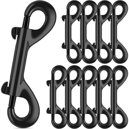Ganchos de Pressão de 3,5 Polegadas com Extremidade Dupla, Capacidade de Carga de 110 Libras para Coleiras de Cães/Balde de Água/Ração de