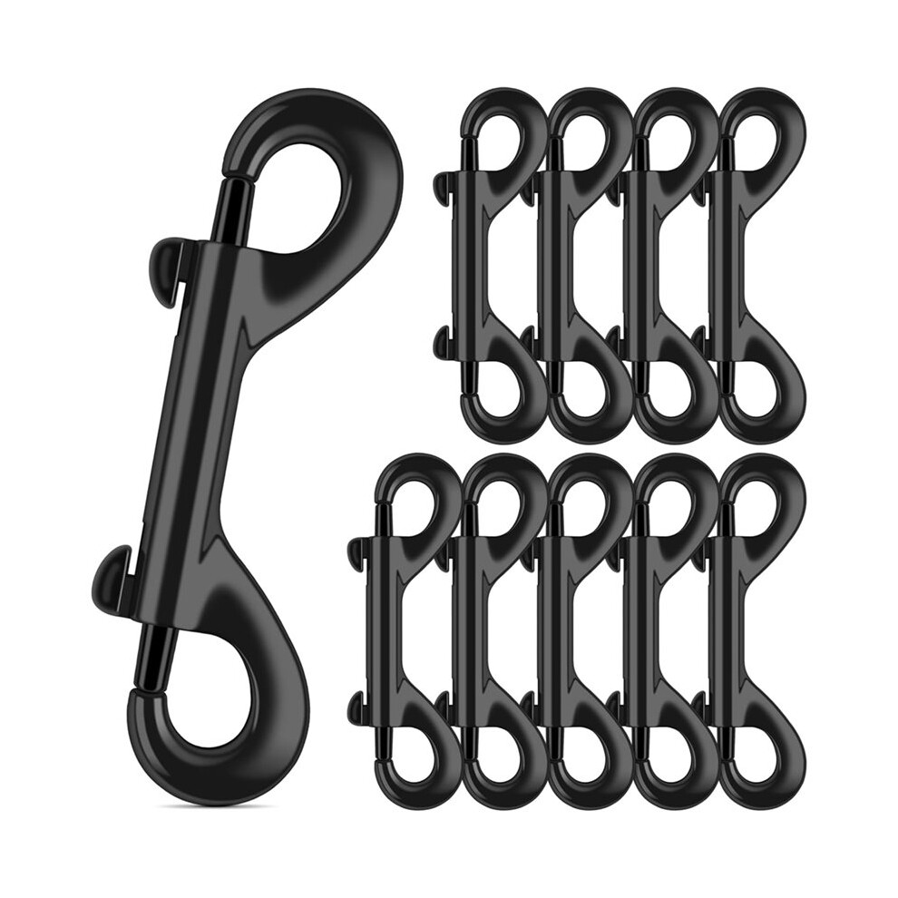 Brecantia 3.5 Inch Double Ended Bolt Snaps Hooks 110Lbs Load Capacity For Dogs Leashes/Water Bucket/Horse Feed/Hammocks (10 Pack)