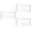 3Pcs Lightweight Stainless Glass Holder Silver Kitchen Storage Rack 4