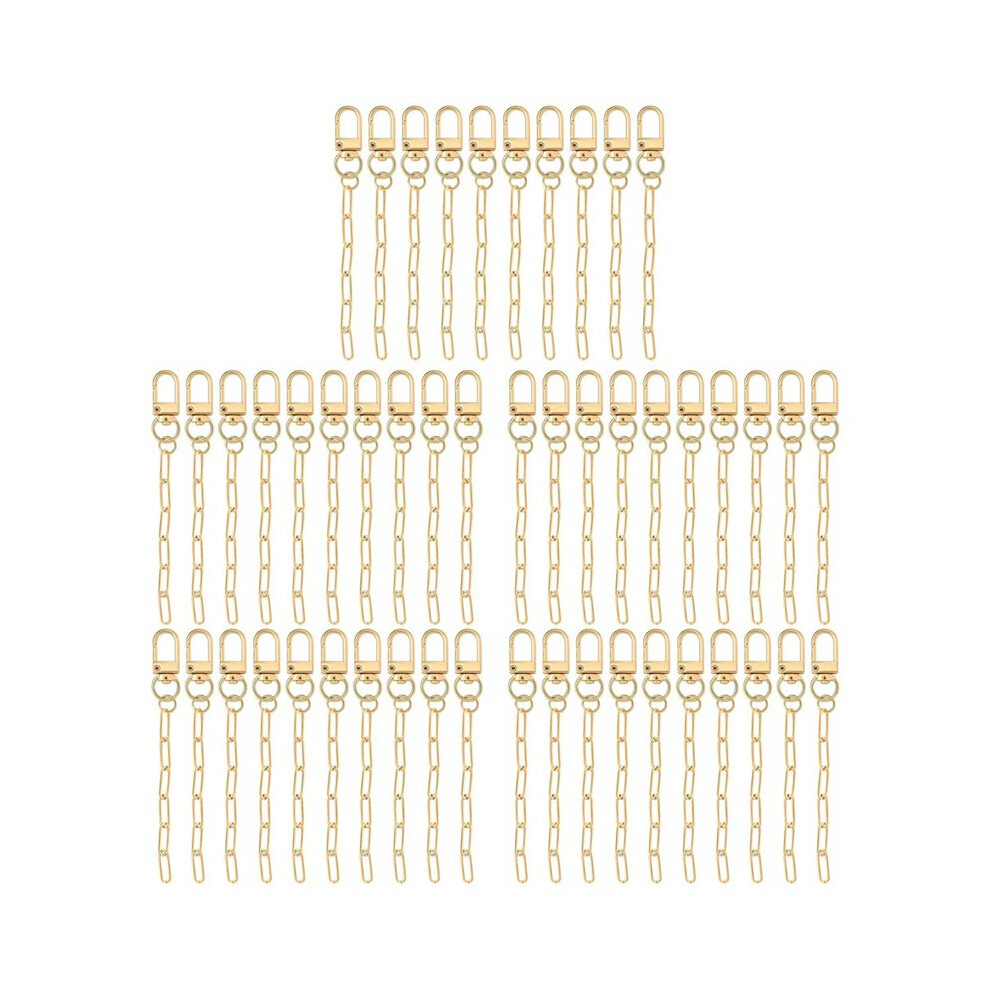 50 Keychain Making Kit,Key Ring Swivel Snap Hook Chains,Extender Keychain Bag Charm Kits For Diy Crafts Jewelry Making B 6031461008964
