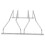 3Pcs Lightweight Stainless Glass Holder Silver Kitchen Storage Rack 7