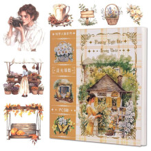 Garden Junk Journal Stickers, 50 Sheets, Scrapbook Supplies, Watercolor Scrapbooking for Adults Yellow