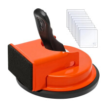 Floor Gaps Fixer Tool with 10 Reusable Sticky Pads, Enhanced Suction Cup Laminate/Vinyl Flooring Tool for Fix Gaps