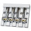 Vintage 4-String Bridge 82x68.3MM String Bottom Through with Brass Saddle String Spacing 18.6MM Fixed Bridge Chrome 1