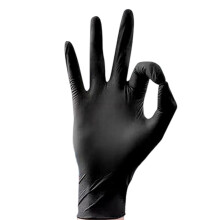 100 Pack Thickened Food-Grade Black Nitrile Gloves Nitrile Rubber Kitchen Cleaning Factory Food Processing L
