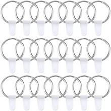 100 Sets Sleutelhangerringen voor Knutselen, Ronde Gesplitste Sleutelhangers, Metalen Sleutelhangerconnector met Kliklipjes, Losse Sleutelhangers