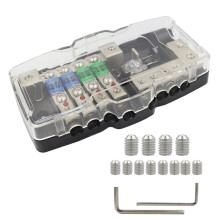 Stromverteilungsblock, Abgesicherter Stromverteilungsblock Car Audio 4-Wege-MIDI-Sicherungsblock für Auto-UTV-Boat-StereoverstäRker