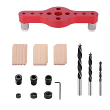 Verticale Pocket Hole Jig Houtbewerking 6/8/10Mm Boorzoeker Hout Dowelling Centreer Boor Gids Kit Perforator