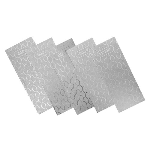 5 Pieces Diamond Sharpening Stone Set,Diamond Lapping Plate Coarse/Medium/Fine Grit Sharpener,400/600/800/1000/1200 Grit