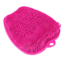 Masajeador y frotador de pies para ducha con ventosa de PVC, rosa
