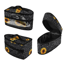 Sunflower Leopard Print Steam Iron Case Travel Steamer Bag with Handle Lightweight Steamer Organizer Waterproof Iron Accessories, Case Only