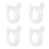4Pcs Ice Cream Maker Accessories Set White Nozzle Caps for Soft Serve 9