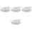 4Pcs Ceramic Gravy Sauce Boats White Serving Pitchers with Handle 4