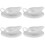 4Pcs Ceramic Gravy Sauce Boats White Serving Pitchers with Handle 6
