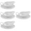 4Pcs Ceramic Gravy Sauce Boats White Serving Pitchers with Handle 8
