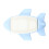2Pcs Sky- Bamboo Fiber Separate Plane Plate Dinner Tray 2