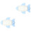 2Pcs Sky- Bamboo Fiber Separate Plane Plate Dinner Tray 3