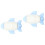 2Pcs Sky- Bamboo Fiber Separate Plane Plate Dinner Tray 4